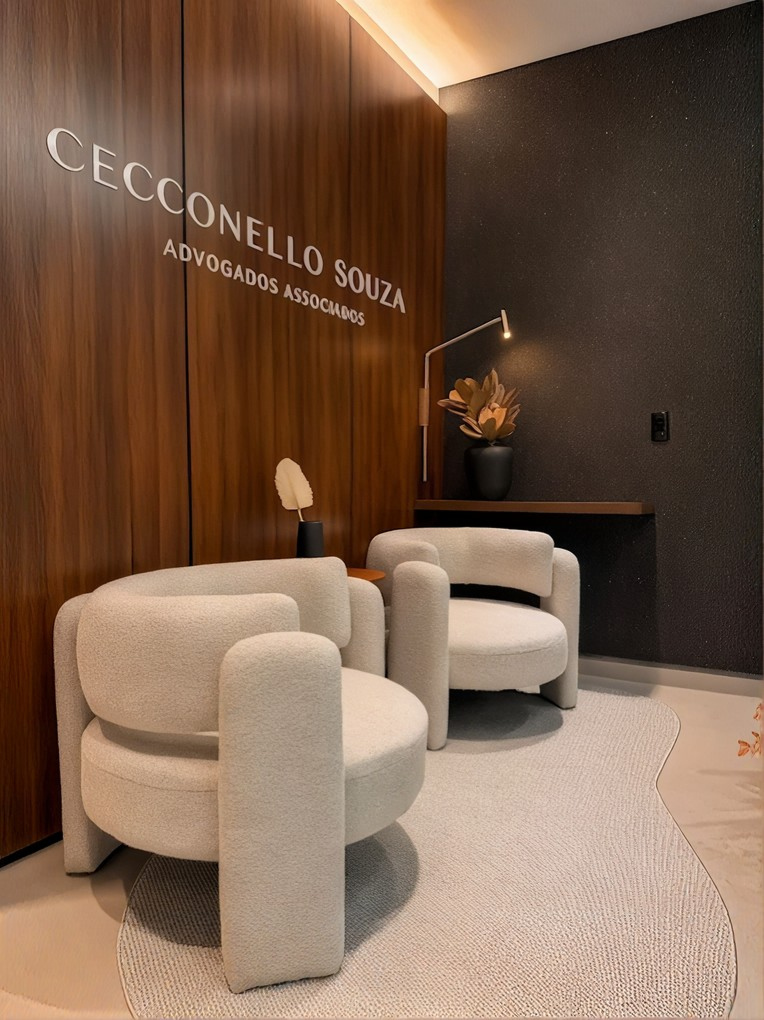 Sede Cecconello Souza Advogados - Ambiente de Recepção e Atendimento em Taió